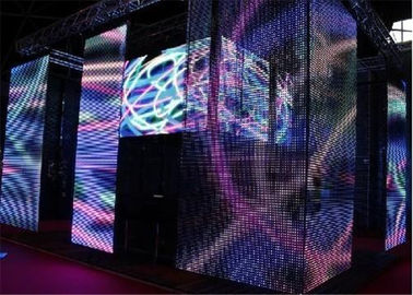 लो विंड लोड P16 LED कर्टन स्क्रीन स्टेटिक स्कैन ड्राइव मोड एनर्जी सेविंग